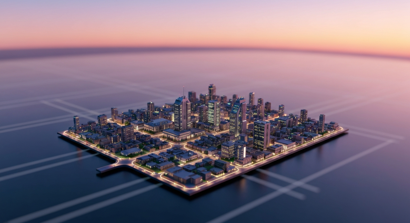 A happy family watching a movie on a large screen, living room