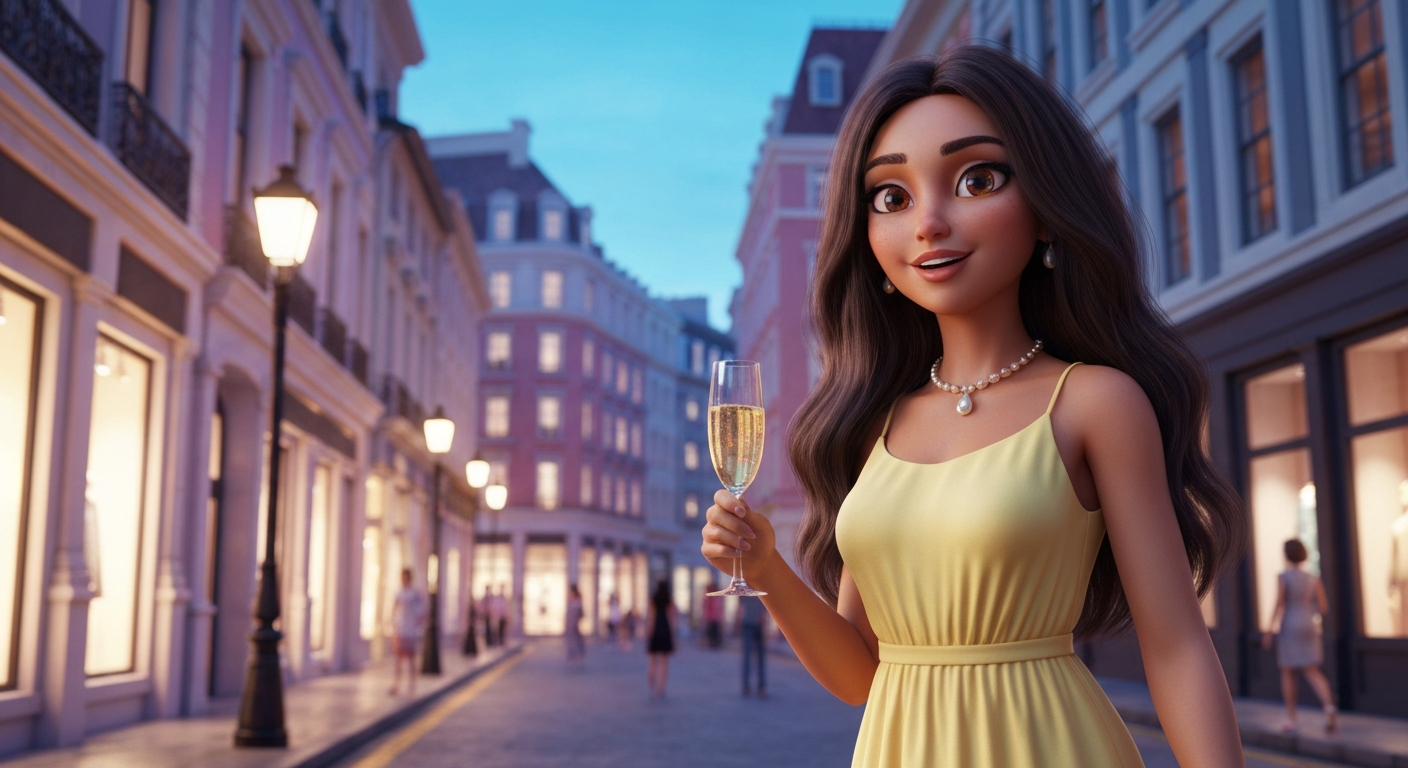 Cute 3D clay style, A woman happily doing her hobby after leaving the office, pastel colors