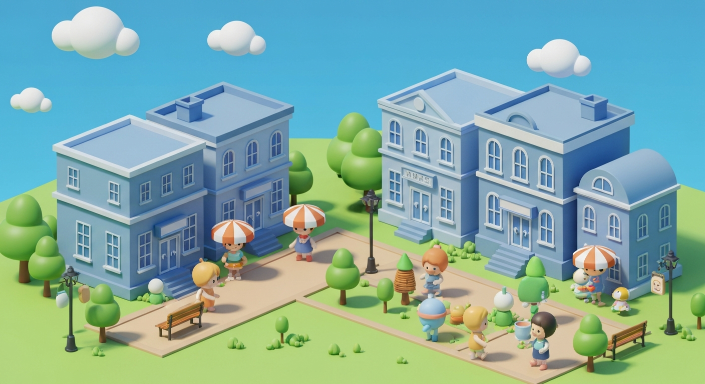 A man happily sitting on a couch with his family, all smiling , looking at a laptop