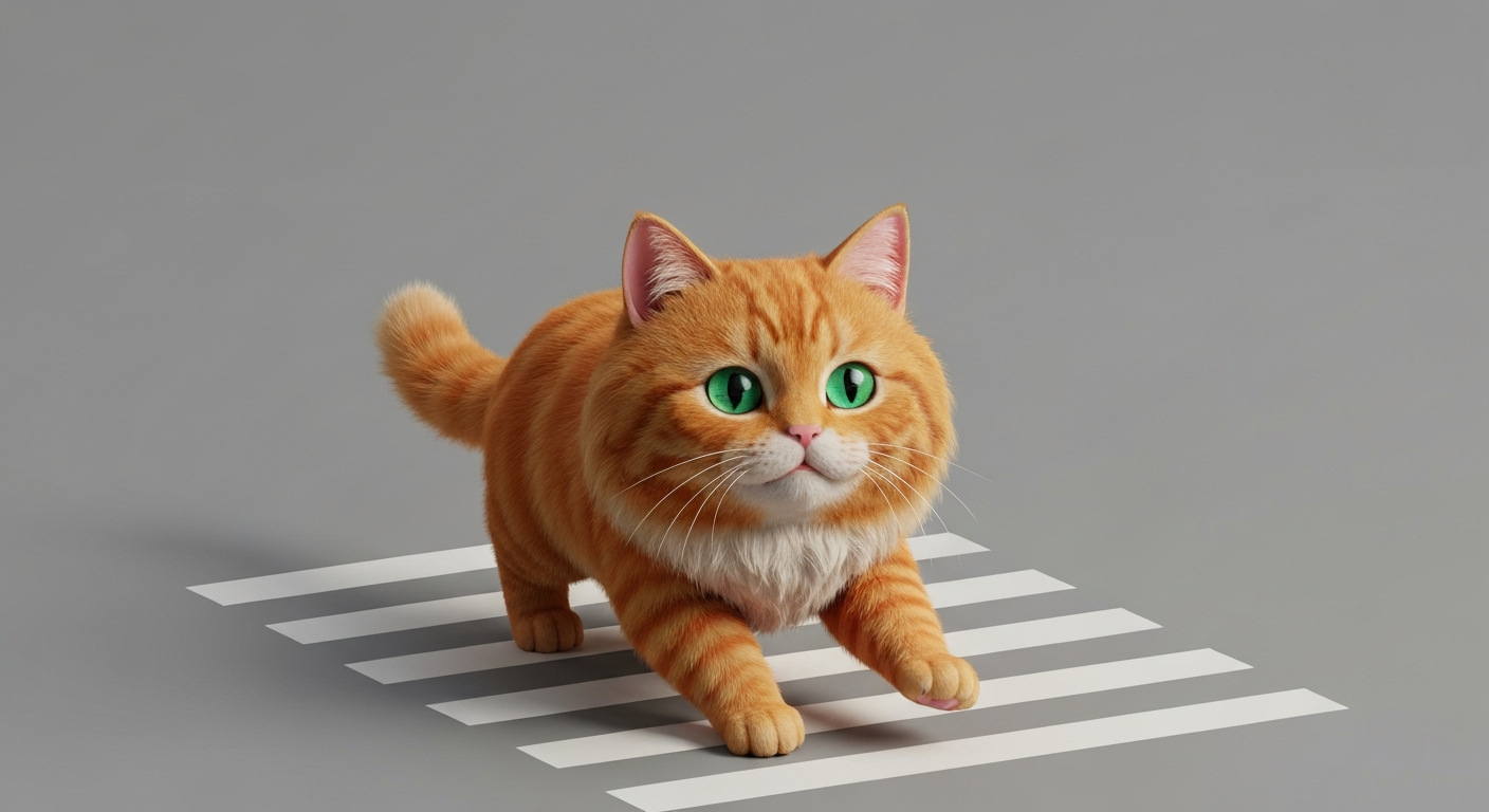 A cat crossing Shibuya scramble crossing, photo realistic